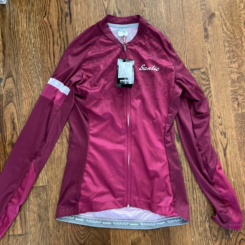 Womens biking zip up jersey, Santic